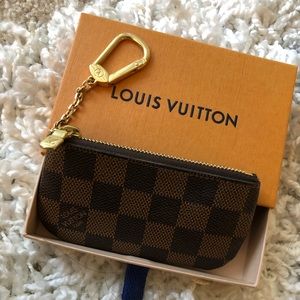 Louis Vuitton key pouch in Damier Ebene